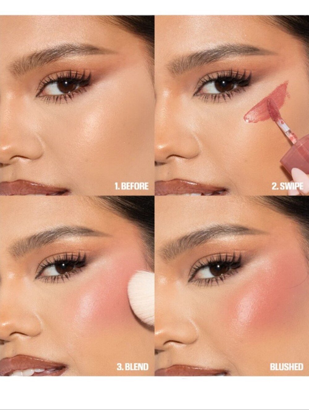 HUDA BEAUTY Strawberry Latte Collection Lip/Blush Set + Heart Mirror NEW - Picture 13 of 16